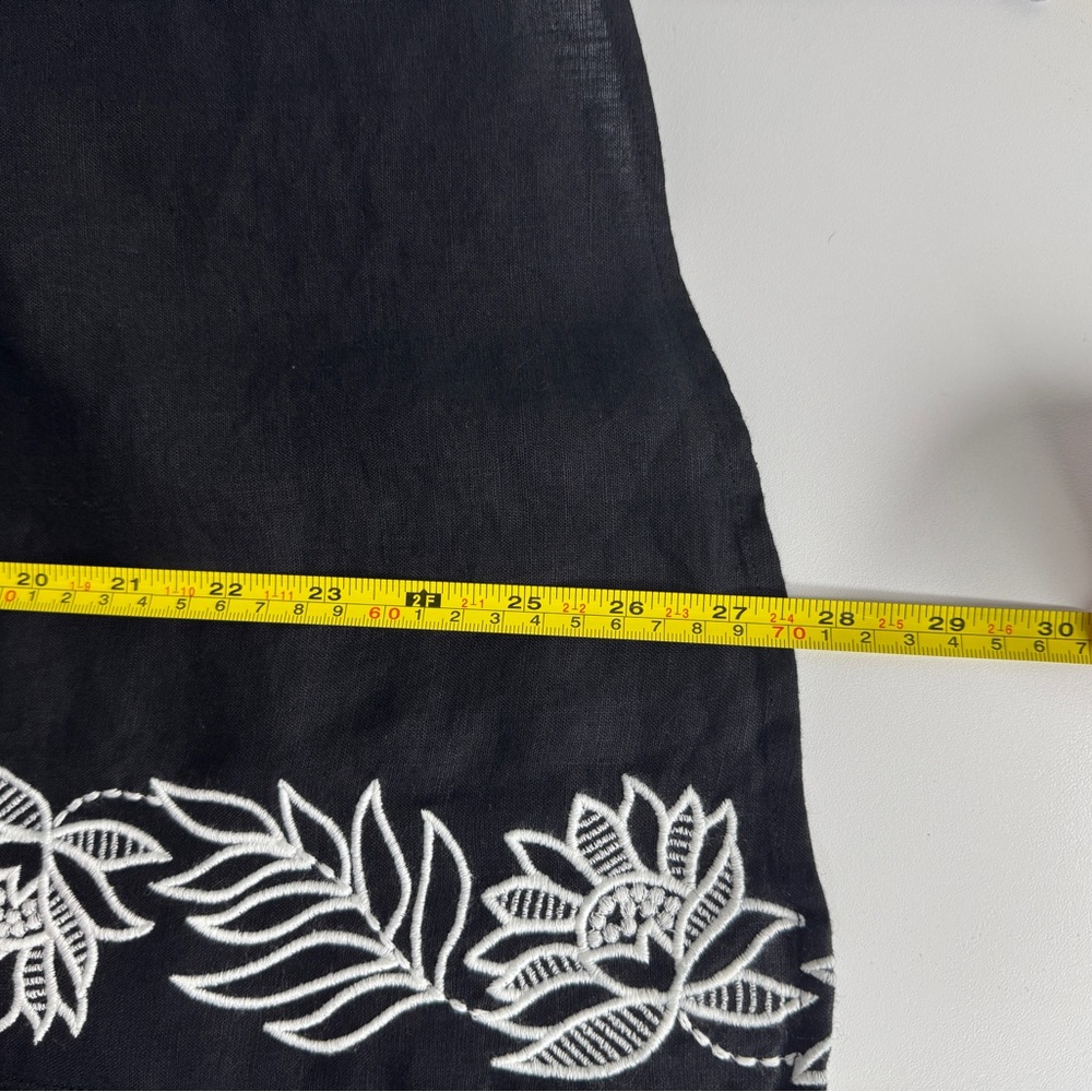 Chico’s Black Embroidered Linen Jacket Blouse Topper Size 2 (L) NWT - Picture 12 of 12